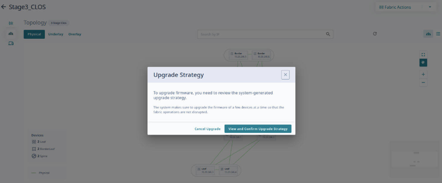 View and Confirm Upgrade Strategy Window View and Confirm Upgrade Strategy Window